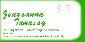 zsuzsanna tamassy business card